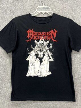 Rock Band Mass Mutilation T Shirt‎ Unisex Medium Black crew neck short sleeve